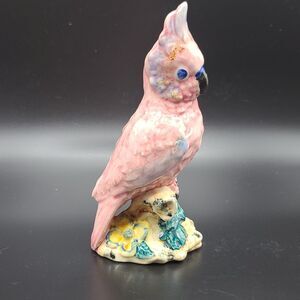 Stangl Pottery Bird Pink Cockatoo 3405S Cockatiel Vintage Hand Painted Initialed